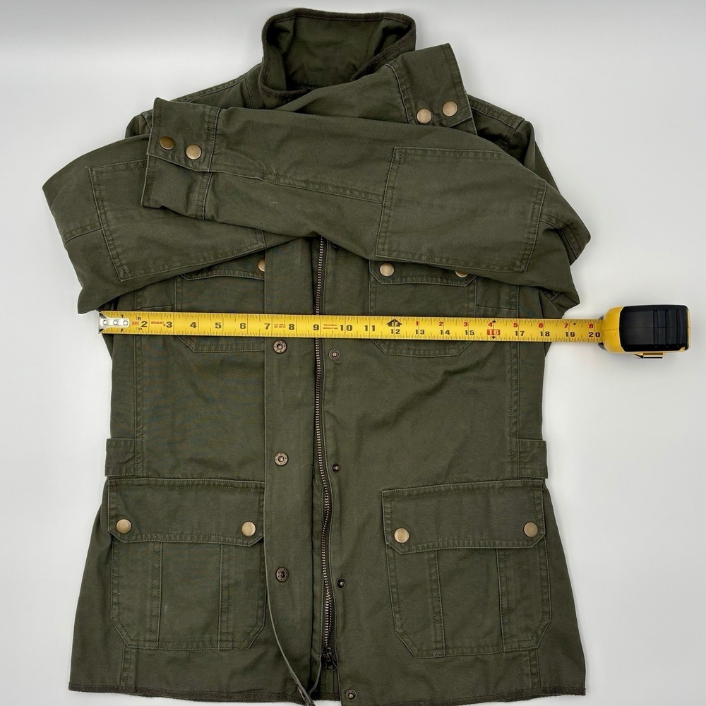 KUT from the Kloth Women's Medium Olive Green Military Field Jacket 100% Cotton - Picture 4 of 16
